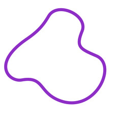 abstract purple blob shape on a solid black background minimal and modern design