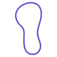 Abstract organic purple shape on a black background artistic minimal design