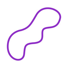 Abstract fluid purple shape on a stark black background representing modern design and creativity