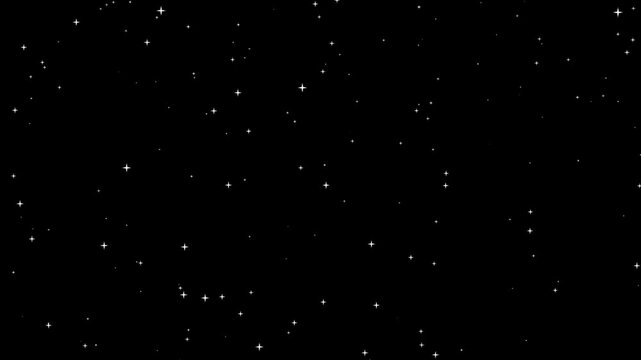 Space Background Loop Animation Video. White glitter sparkles trail, glowing pixie dust burst, 
Shimmering dust particles fly in the air. Background of dust particles and beautiful bokeh.