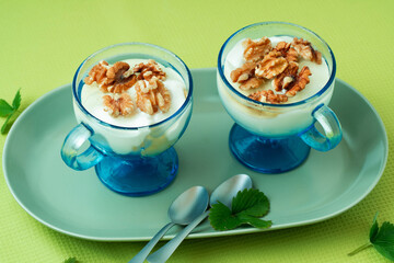 Dessert Semifreddo with Walnuts and Honey