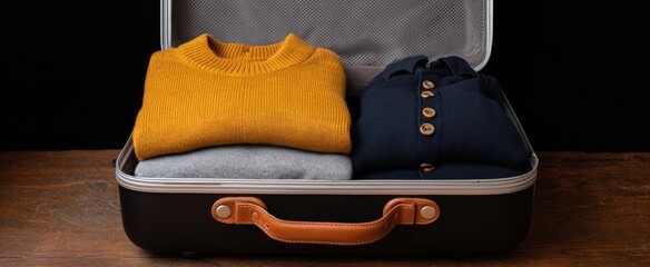 Efficient suitcase organization ensures essentials and clothes are neatly arranged for travel ease