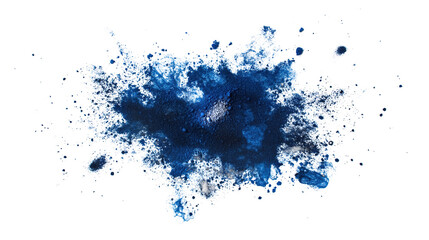 Fototapeta premium A dynamic splash of indigo ink on a stark black canvas creating a captivating visual contrast