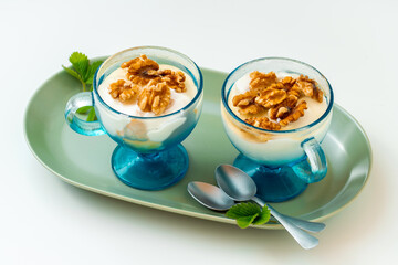 Dessert Semifreddo with Walnuts and Honey