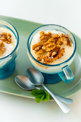 Dessert Semifreddo with Walnuts and Honey