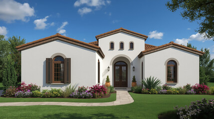 Mediterranean Style Luxury Villa Exterior