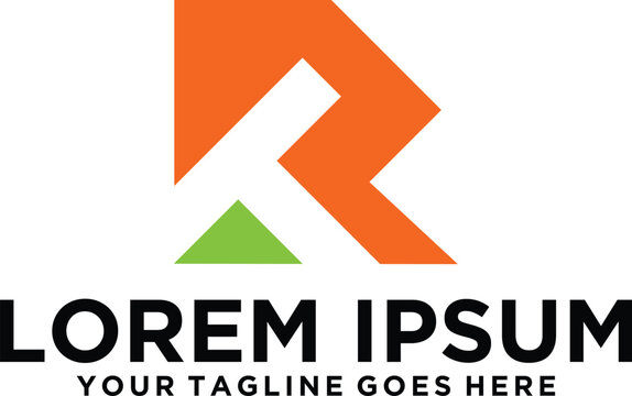 Modern simple RT letter logo