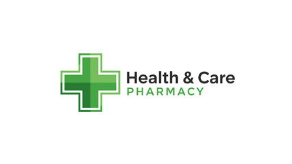 Obraz premium Green Cross Health Care Pharmacy Logo.