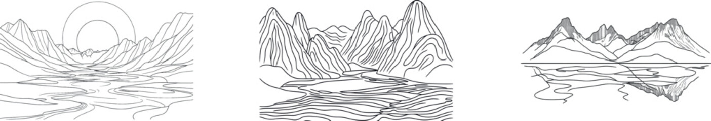 A single, uninterrupted line is the sole component of this minimalist line art, presented on a white background, resulting in a simple one-line drawing