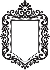 decorative frame with floral ornament