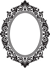 round frame with floral ornament