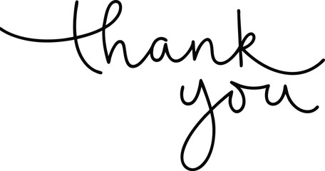 Handwritten thank you text in a casual script font a simple and elegant expression of gratitude for cards and social media