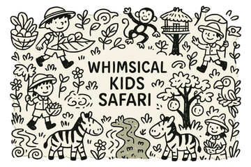 Obraz premium Whimsical Kids Safari.