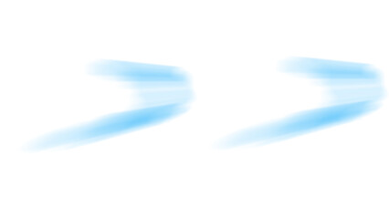 A study in contrast: abstract blue shape with soft blur versus solid mask representation