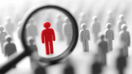 A man in a red shirt stands out in a crowd of people