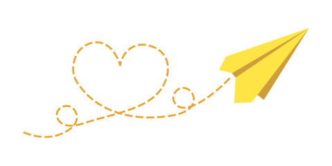 Paper plane icon in flat style. Toy aircraft vector illustration on isolated background. Origami airplan sign business concept.