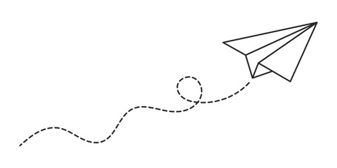 Paper plane icon in flat style. Toy aircraft vector illustration on isolated background. Origami airplan sign business concept. © Lysenko.A