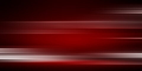 Abstract dark white speed light tail on red background
