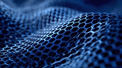 Blue hexagonal pattern abstract background