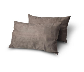 Set of decorative pillows on a white background