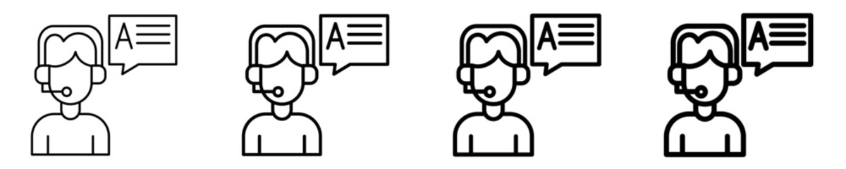 Interpretation Icon Set Different Style Collection