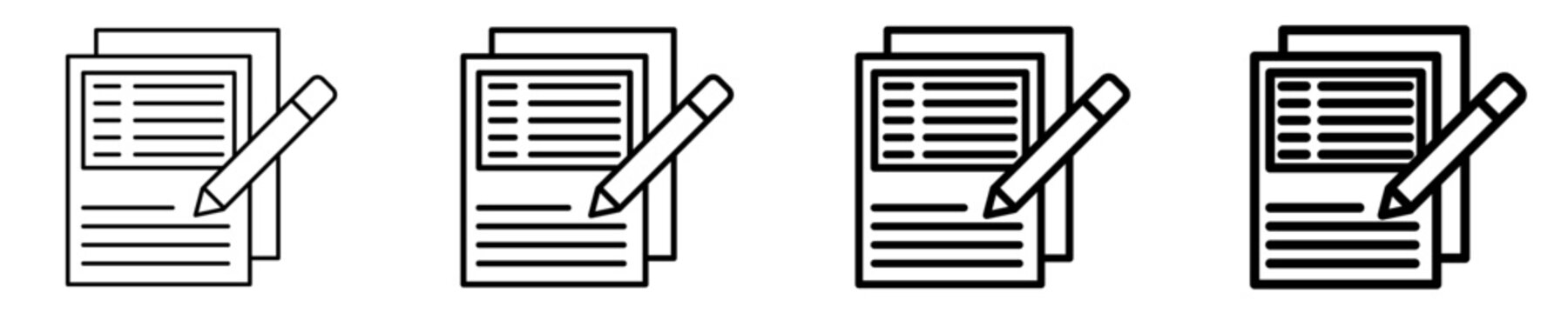 Document Editing  Icon Set Different Style Collection