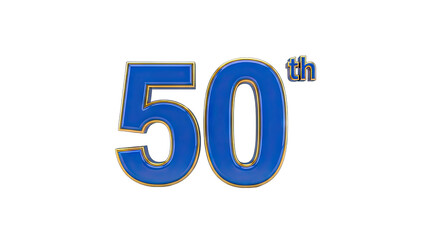 50th Anniversary Celebration Number on White Background