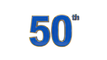 50th Anniversary Celebration Number on White Background