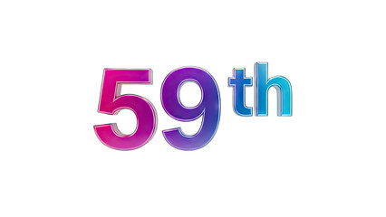59th Anniversary Celebration Graphic on White Background