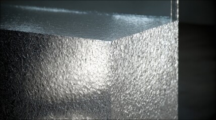 Medium perspective capturing responsive engravings perfectly adjusting their appearance as the light angle shifts enhancing the textured surface with radiant reflections.