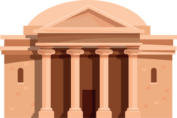 Obraz premium Government building featuring classical architecture with columns and a dome, symbolizing authority and tradition