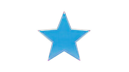 Blue Star Isolated on White Background