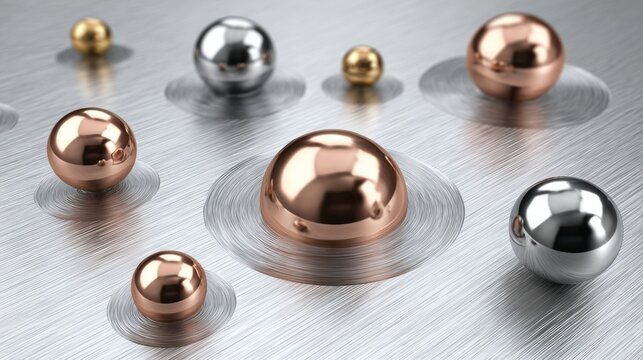 Closeup of a metal surface with microcapsules activating to repair scratches showcasing advanced selfhealing technology improving industrial equipment durability.