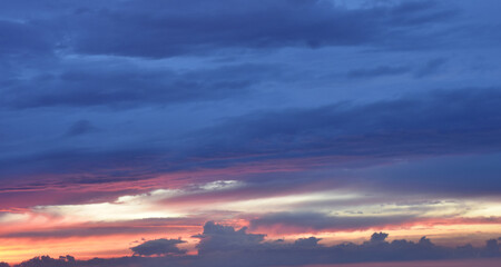 Atmospheric beauty, magnificent light and shade defining the peaceful, open sky