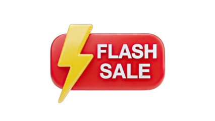 Flash Sale Button with Lightning Bolt Icon