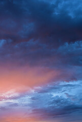 Breathtaking sunset sky revealing dramatic harmony in calming daylight fade