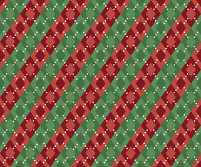 Festive Christmas Argyle Seamless Pattern