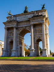 Obraz premium Milan, Italy: Arco della Pace, historic arch