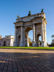Obraz premium Milan, Italy: Arco della Pace, historic arch