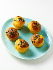 Homemade Pumpkin Muffins with Seeds
