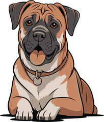 Cute cartoon a illustrator vector dogue de elkhound
