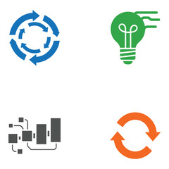 Creative Process Icons Set © mdfoysol