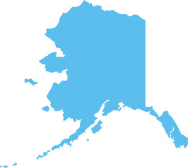 Alaska state map outline vector icon