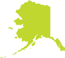 Alaska state map outline vector icon
