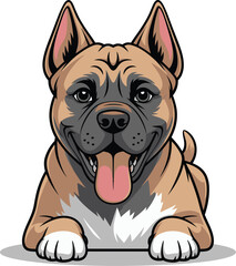 Cute cartoon a illustrator vector dogue de elkhound