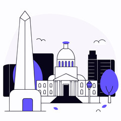 vector illustration of the city of london