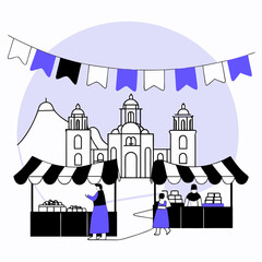 illustration of a house with a bird