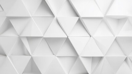 Abstract white geometric triangle 3D background