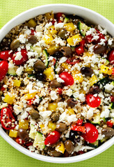 Greek Salad with Feta, Cherry Tomatoes and Olives