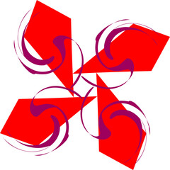 red heart with ribbon